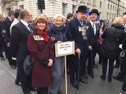 Gallipoli Association contingent forming up at Whitehall