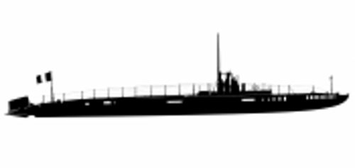 French Submarine Brumaire Silhouette