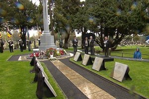 Gallipoli VC Stones unveiled in Glasnevin Cemetery Dublin 25 April 2015