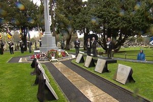 Gallipoli VC Stones unveiled in Glasnevin Cemetery Dublin 25 April 2015