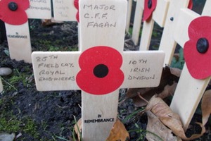 Gallipoli Association plot at 95th Field of Remembrance at Westminster Abbey