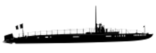 French Submarine Brumaire Silhouette