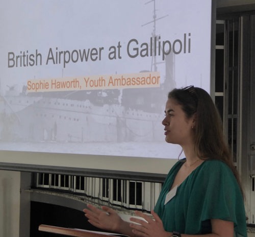 Sophie Haworth presenting