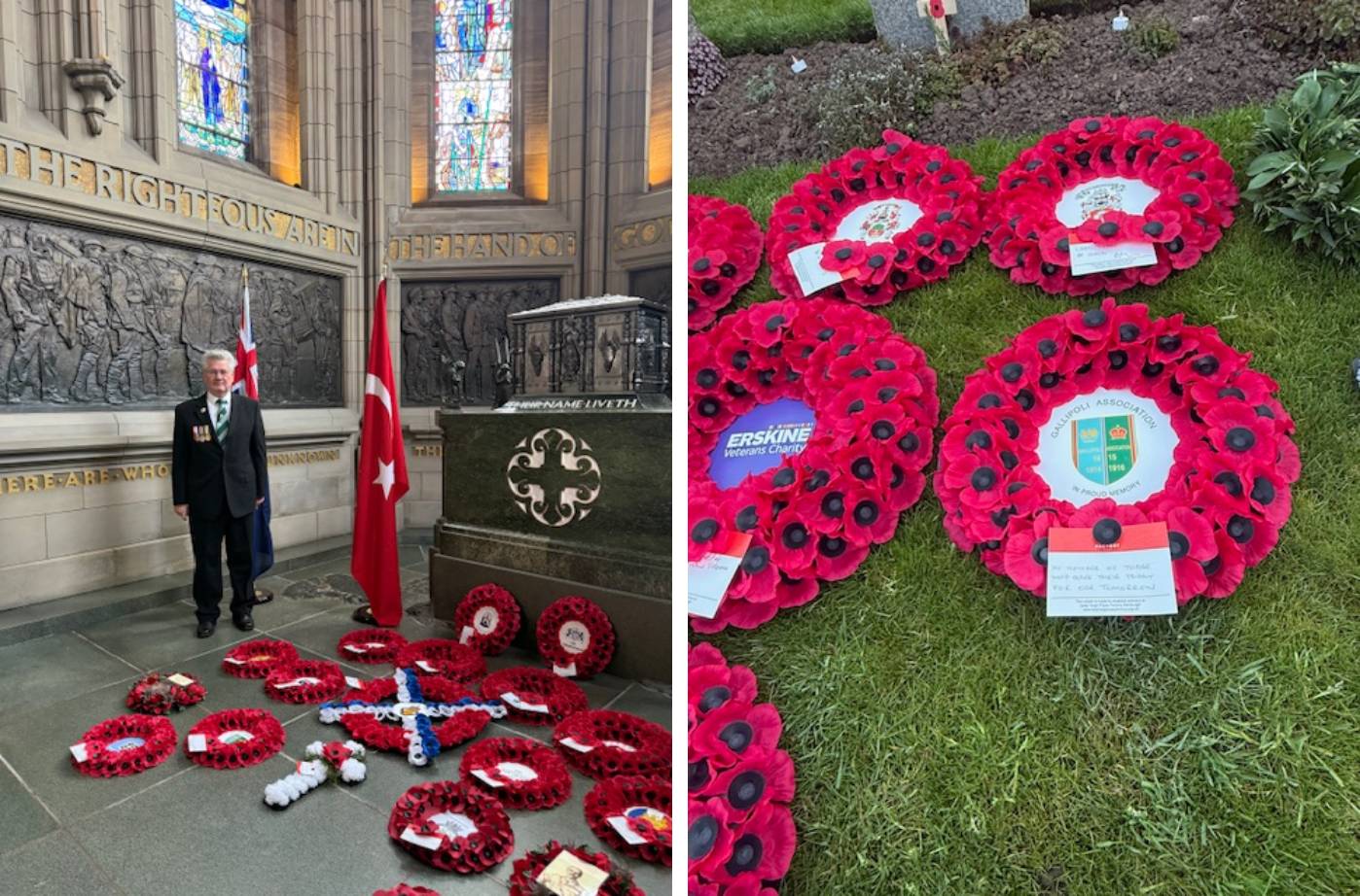Scottish National War Memorial and Glasgow wreath