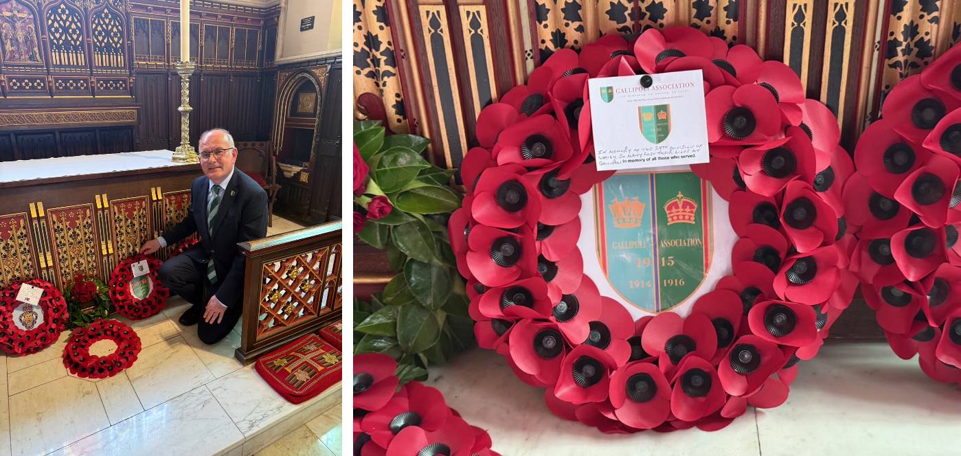 Wreath laying at Gallipoli Chapel